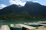 Die Bootsanlegestelle am Hintersee